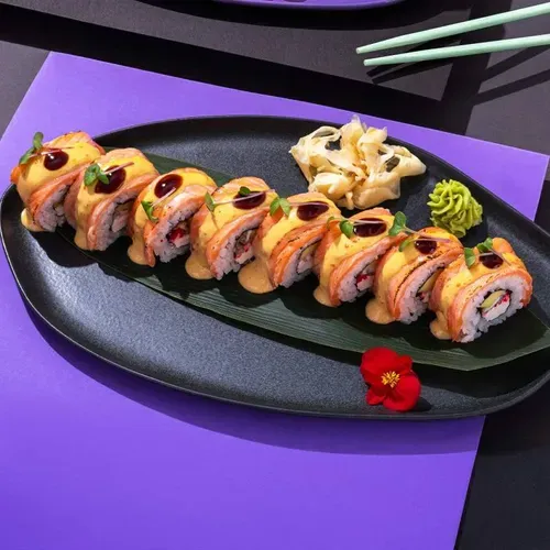 Salmon with fire
